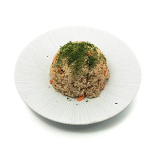 Riso Saltato con Gamberi e Verdure